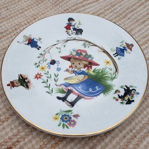 Arklow Ireland 'Little Miss Muffet' vintage porcelain plate